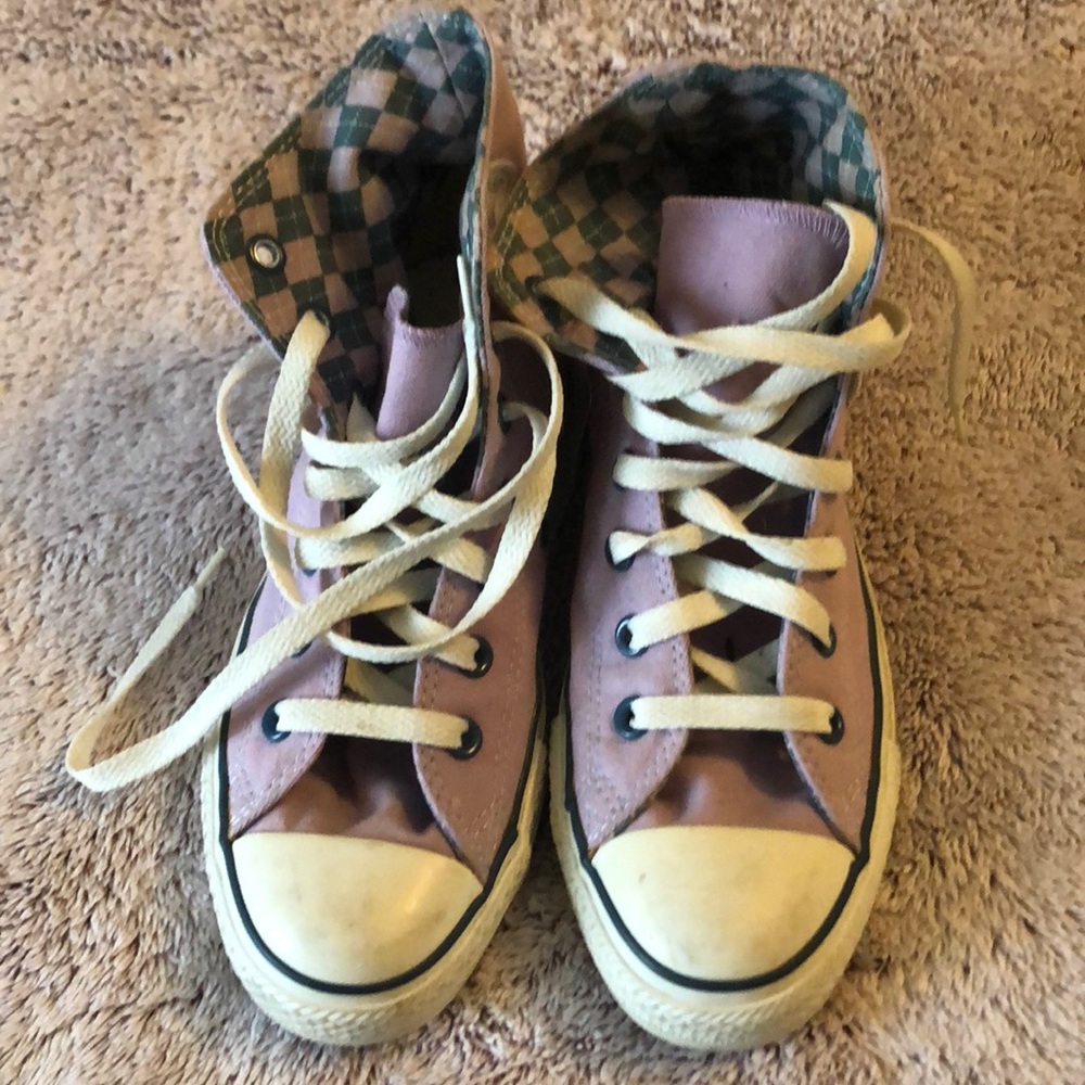 Lavender Converse High Tops